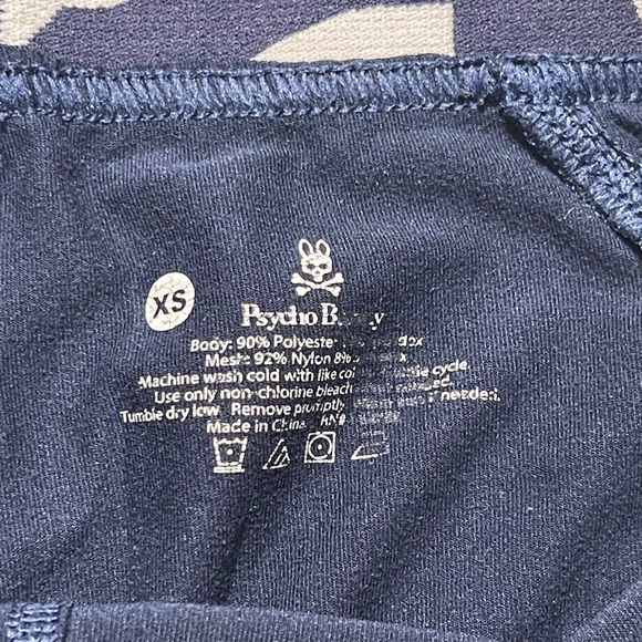 Psycho Bunny Women’s XS Blue And White Logo Print Leggings GUC - Picture 10 of 10